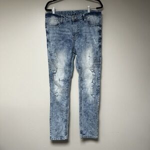 South Pole Acid Wash‎ Skinny Jeans Size 36x30 y2k